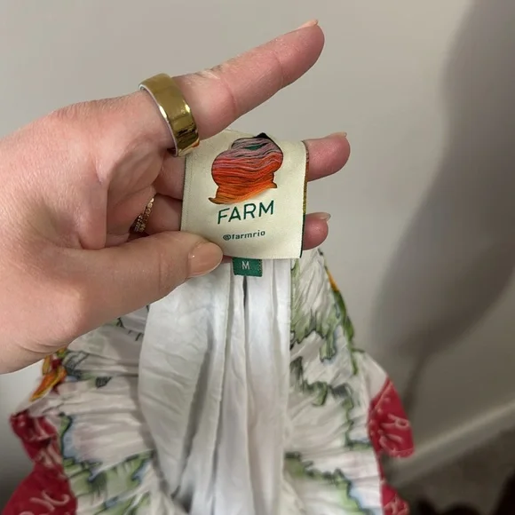 FARM RIO Women's Off-White Tropical Destination Kimono Sleeve Midi Dress Size M - Picture 8 of 10